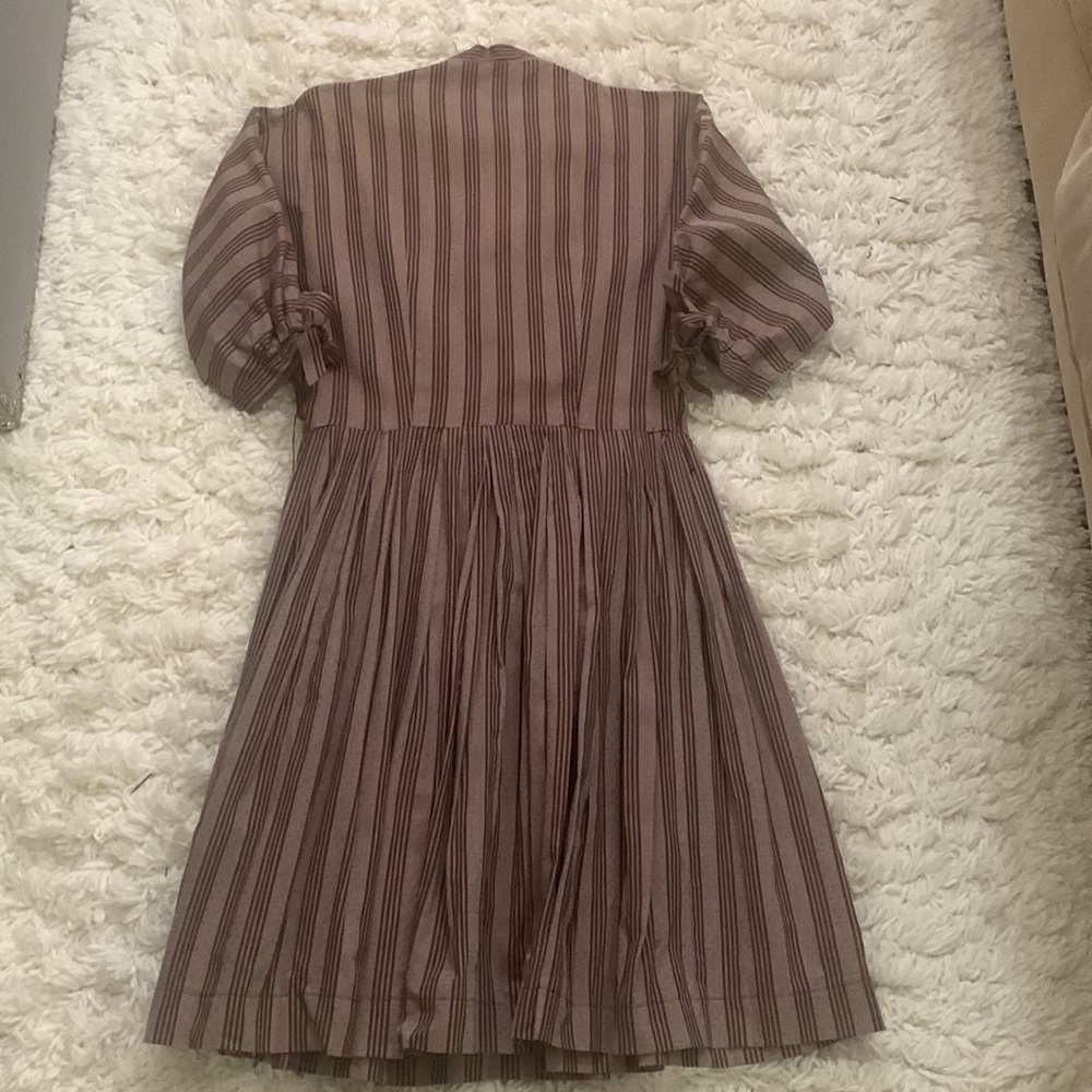 VINTAGE Brown Stripe Dress - Picture 3 of 4